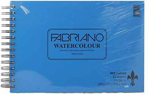 RKB Fat Pad Fabriano Watercolour 19 x 28cm 25 sheets 280gsm Not