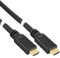 InLine 17050p HDMI Cable (High Speed Ethernet, Plug/Plug On, Active, 50 m) Black/Gold