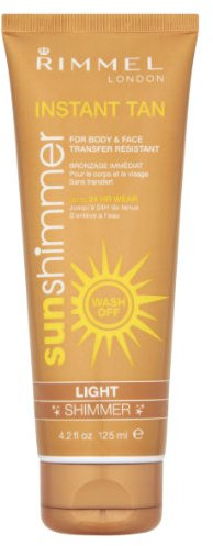 Rimmel Instant Tan Sun Shimmer - Wash off Water Resistant 125ml - Light Shimmer