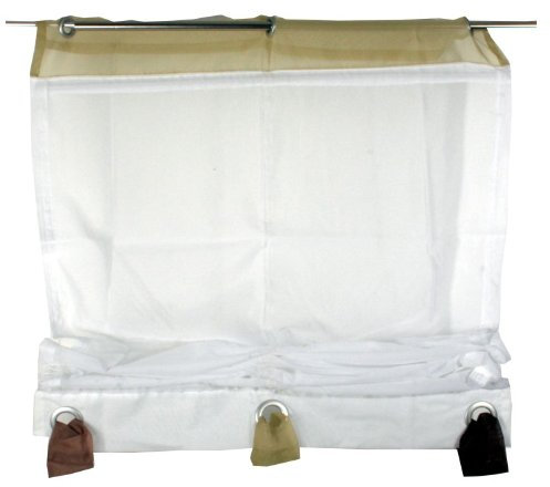 Fertigdeko Raffrollo 155x80 Fenster Voile Rollo Faltrollo Gardine Plissee Ösen
