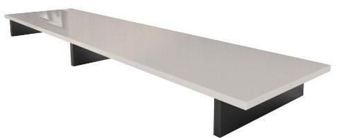 Vladon TV-Aufsatz Game, Made in Germany, Aufsatz für TV-Boards zur Erhöhung, Schwarz matt/Sandgrau Hochglanz (138,5 x 9,5 x 34,5 cm)