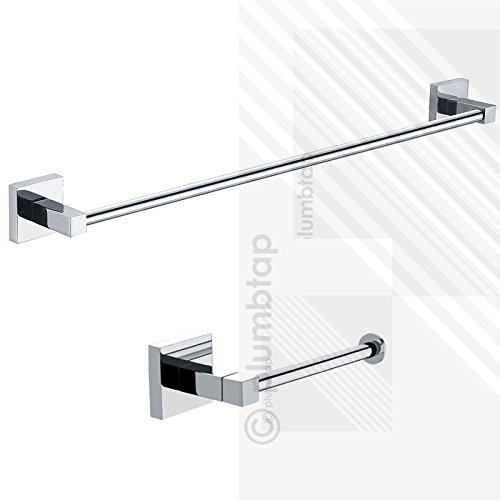 Bathroom Accessories Chrome | Strong Modern Wall Mount Towel Toilet Roll Holder