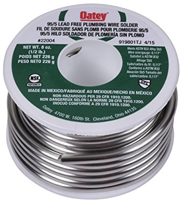Trust the Seal Oatey 22004 Gray Plumbing Solder 1/2 lb. 95/5