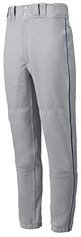 Mizuno Premier Herren-Baseballhose, paspeliert, Herren, 350148.9151.05.M, Grau/Marineblau, Medium