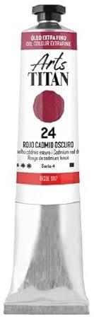 ÓLEO ROJO CADMIO OSCURO TITAN Extrafino 6 - 20ml. Nº 24