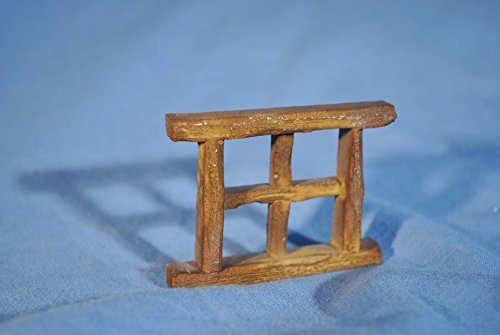 menta-modellbau 2 x Fenster Almstadl für die alpenländische Krippe, Krippenbau, Braun, Holz, Natur, Fenster, Krippenfenster, braun
