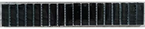 Glasmosaik Crystal Bordüre 5x30 8 mm Schwarz Glänzend Fliesen B035-V
