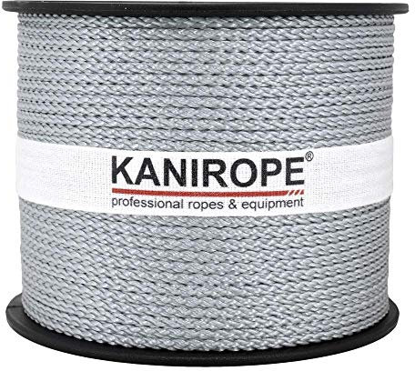 Kanirope® PP Seil Polypropylenseil MULTIBRAID 2mm 100m Farbe Silbergrau (0130) 8x geflochten