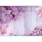murando - Vlies Fototapete Blumen 200x140 cm - Foto Tapete Schlafzimmer Wohnzimmer Moderne Vliestapete XXL Wandtapete Motivtapeten Bildtapete 3d Effekt Wand Dekoration - Blume rosa pink Holz Bretter