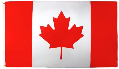 BANDERA de CANADÁ 90x60cm - BANDERA CANADIENSE 60 x 90 cm poliéster ligero - AZ FLAG