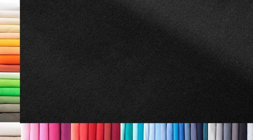 Bündchenstoff XXL als Meterware|doppelt: 75cm breit|einfach: 150cm breit|Farbe: 49 Schwarz|0,75m lang|96% Baumwolle, 4% Elasthan|Jersey|1buy3|Grundpreis pro qm: € 11,10