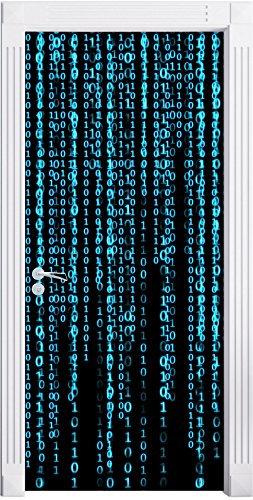 Stil.Zeit Möbel Matrix als Türtapete, Format: 200x90cm, Türbild, Türaufkleber, Tür Deko, Türsticker