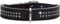 HUNTER DIAMOND PETIT Halsband für kleine Hunde, Leder, mit Strasssteinchen, 32 (XS), schwarz