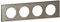 LEGRAND | Plaque 4 Postes Inox Brosse, Céliane, Finition Inox Brossé, Montage Horizontal Ou Vertical, Compatible Avec Supports Universels