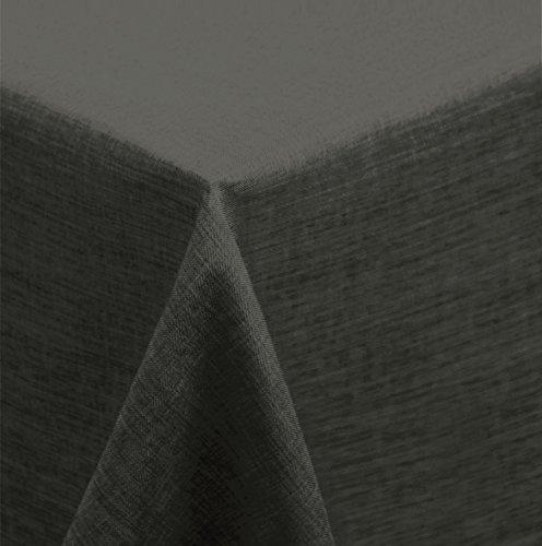 Unbekannt Tischdecke 135x200 cm eckig Struktur Leinen-Optik beschichtet Wasser und Schmutz abweisend Lotuseffekt #1178 (anthrazit)