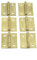 FixTech 60304 - Scharniere 38x1mm - 6er Pack - Farbe: Messing / Gold