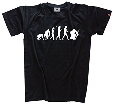 Shirtzshop Herren Goalie Eishockey Torhüter Ice Hockey Icehockey Evolution T-Shirt Schwarz L