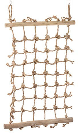 Java | Riesiges Netz XXL aus Sisal für Papageien mit Kaffeeholz Kletternetz