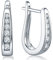 JO WISDOM Creolen Ohrringe Hängende Ovale Silber 925 Damen mit 3A Zirkonia,Schmuck für Frauen