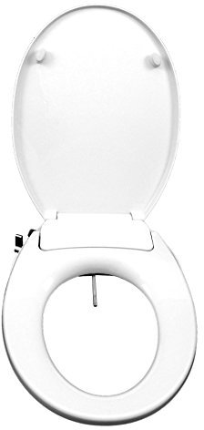 Abattant pour toilettes CG108 avec fermeture à amortisseur | WC bidet intégré au siège | Fonctionne sans électricité | Nettoyage à l’eau | Toilette intime optimisée | Bidet et couvercle des toilettes intégrés