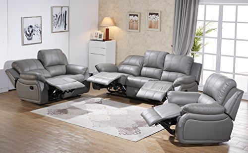Voll-Leder Sofagarnitur Fernsehsofas Relaxsofas 5129-3+2+1-0326