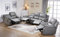 Voll-Leder Sofagarnitur Fernsehsofas Relaxsofas 5129-3+2+1-0326