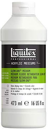 Liquitex 6316 Professional Slow-Dri Farbmischmedium Trockungsverzögerer für Acrylfarben, Retarder für Nass-in-Nass Technik in flüssig - 473ml Topf, Transparent