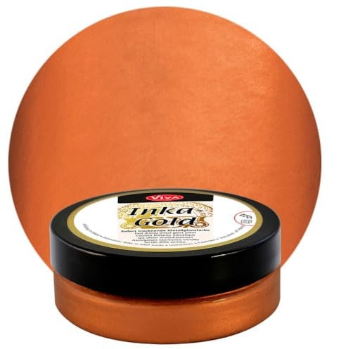 Viva Decor Inka Gold 62,5g (Kupfer) - Einfach auftragbare, wachshaltige Metallic Polierpaste. Schnell Trocknender Metallglanz, Hochglanz-Effekte für DIY. Dekorpaste für Holz, Ton & Terracotta