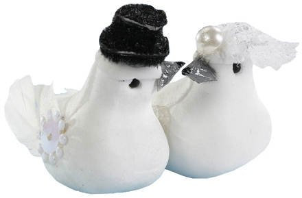 Hochzeits-Taubenpaar, 1 Paar im Beutel, ca. 5 cm [Spielzeug]