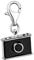 Quiges Donna Charm Ciondolo Placcato Argento Fotocamera Nera per Bracciali e Accessori