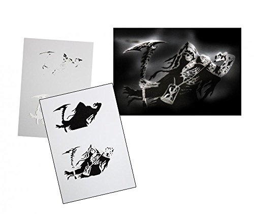 UMR-Design AS-109 Sensenmann Airbrushschablone Step by Step Grösse M