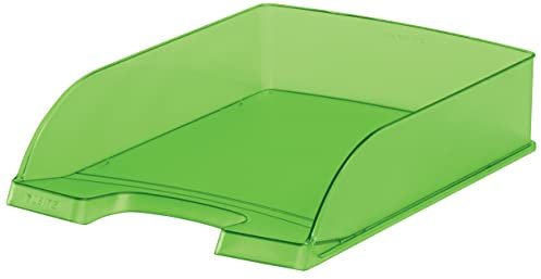 Leitz Briefkorb Standard A4, Briefablage in Premium-Qualität, Stapelbares Ablagefach als Schreibtisch-Organizer, Kombinierbar mit Plus-Serie, Grün Frost, 52270056