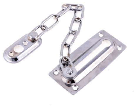 sourcingmap Security Interior Door Gate Metal Dead Bolt Lock Plate Slide Chain Home Guard