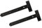 Wyre Direct Cranked Gate Hinges - Black Heavy Duty Hook and Band Stable Farm - 400mm (16) - 1 Pair