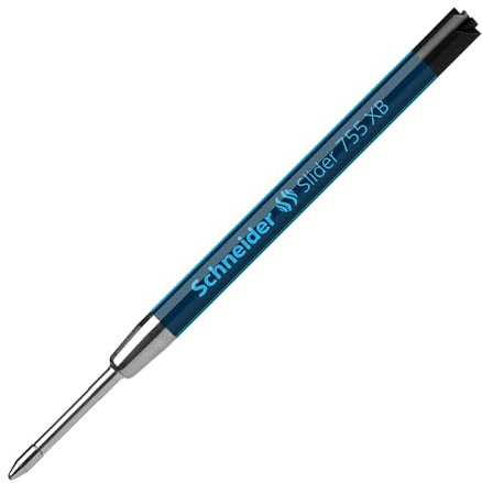 Schneider Schreibgeräte Kugelschreibermine Slider 755, dokumentenecht, XB, schwarz, 1 Stück