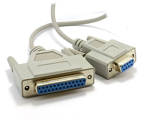 D9 Seriell Weiblich Buchse Zum D25 Weiblich Null Drucker Kabel 2 m [2 Meter]