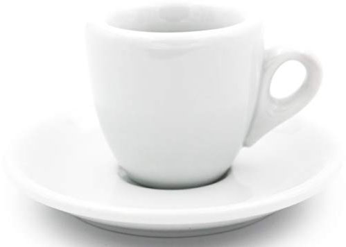 Nuova, Porzellan, Point Espressotassen, Espressotasse Palermo B18, B 18 weiß 6 Stück O/U wie ACF