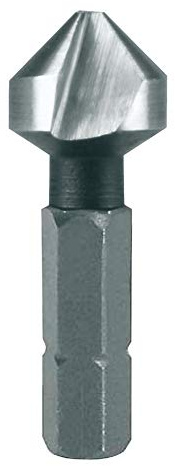 Ruko HSS Kurzer Kegel- und Entgratsenker-Bit, 90 Grad, helle Oberfläche, 10,4 mm Durchmesser, 34,0 mm Länge, RW102315
