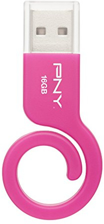 PNY 16GB Monkey Tail Pink USB Flash Drive (P-FDU16GMNKP-GE)