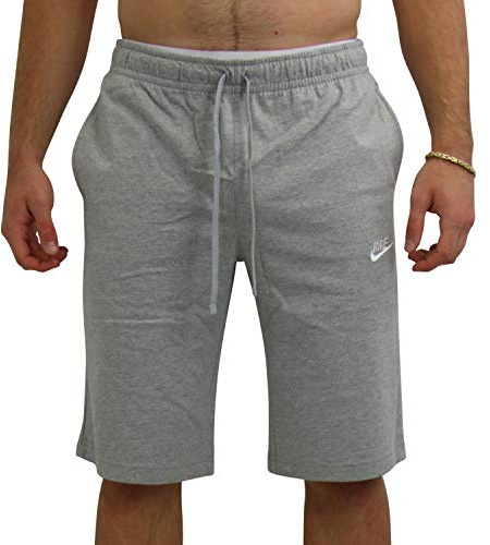 NIKE Herren Nsw Jsy Club Trainingsshorts - Grau (Dark Grey Heather/White) , L
