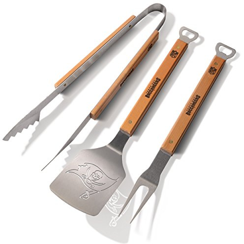 YouTheFan Sportula 3-teiliges Edelstahl Grillset Chicago Bears, 22 x 9
