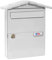 BTV | Buzones de Correos Exterior Modelo Chalet Color Blanco | Buzon Exterior con Cerradura de Seguriad Fabricado en Acero Galvanizao | Medias 34.6 x 29.9 x 8.7 cm