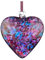 Sienna Glass 8cm Hanging Friendship Heart – Handcrafted Blue and Pink Mouth-Blown Glass Ornament with Swirling Design – Unique Gift Boxed Decoration for Windows, Gardens, Weddings, Birthdays