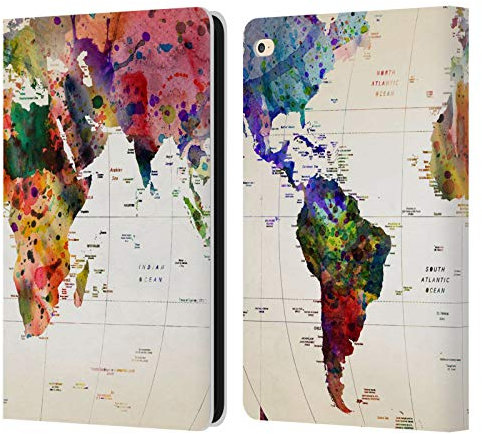 Head Case Designs Offiziell Zugelassen Mark Ashkenazi Weltkarte Pop Kultur Leder Brieftaschen Handyhülle Hülle Huelle kompatibel mit Apple iPad Air 2 (2014)