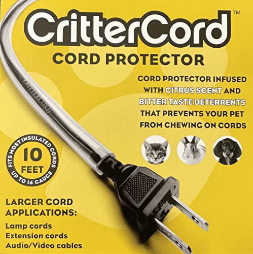 Crittercord citrus cord cable protector 10 feet for rabbits cats dogs pets up to 14 guage… (Single pack)