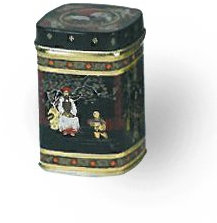 Black Jap Classic Classic Tea Caddy/Kitchen Storage Tin - 50g - Height 8 cm