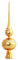 Sikora SP2G Klassische Christbaumspitze aus Glas mit Glitterdekor - Gold/H:29cm