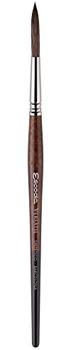 Escoda Artist Brush Short Handle Rigger, Synthetic, Size 4