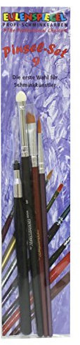 Eulenspiegel 955598 - Pinsel-Set 9, 4-teiliges Set, Schminken, Karneval, Halloween, Mottoparty