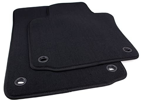 kfz-premiumteile24 Fußmatten Kompatibel mit Golf 5 (1K) Octavia II (1Z) Baujahr 2004-05/2013 Autoteppiche Premium Qualität Velours Automatten Stoffmatten 2-teilig Oval